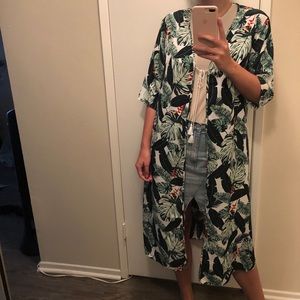 Palm Print Duster/Cover Up